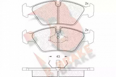 R BRAKE rb0423 -  Комплект тормозных колодок, дисковый тормоз